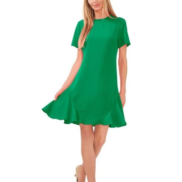 CeCe Ruffle Neck Godet Dress - Picture 1 of 2